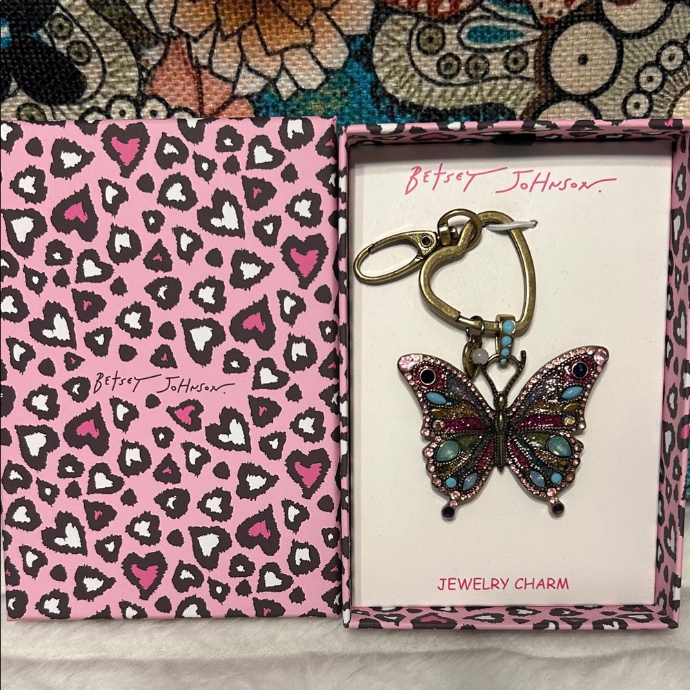 Betsey Johnson Multicolor Butterfly Keychain - Picture 2 of 4